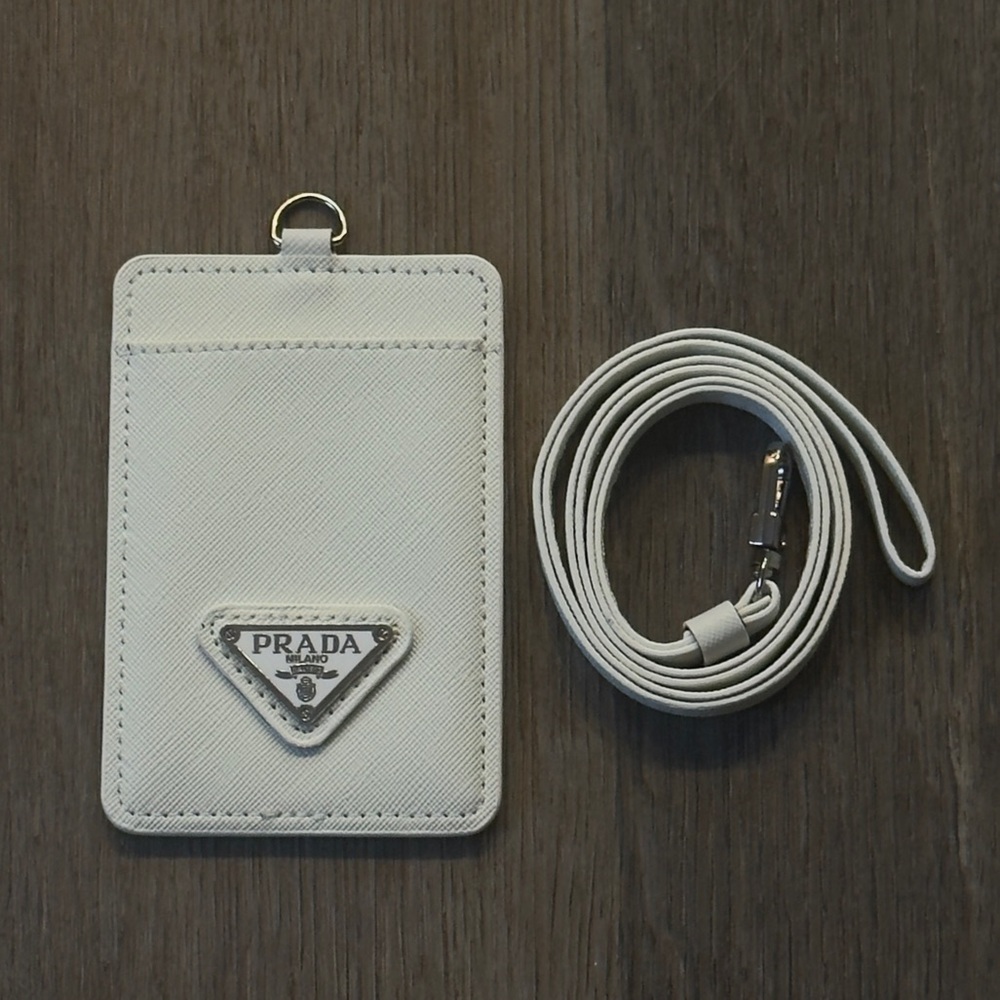 Saffiano Leather Badge Holder